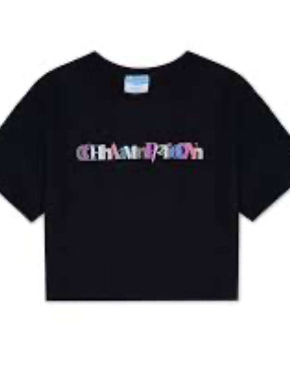 Black Graphic women’s  Cropped T-Shirt